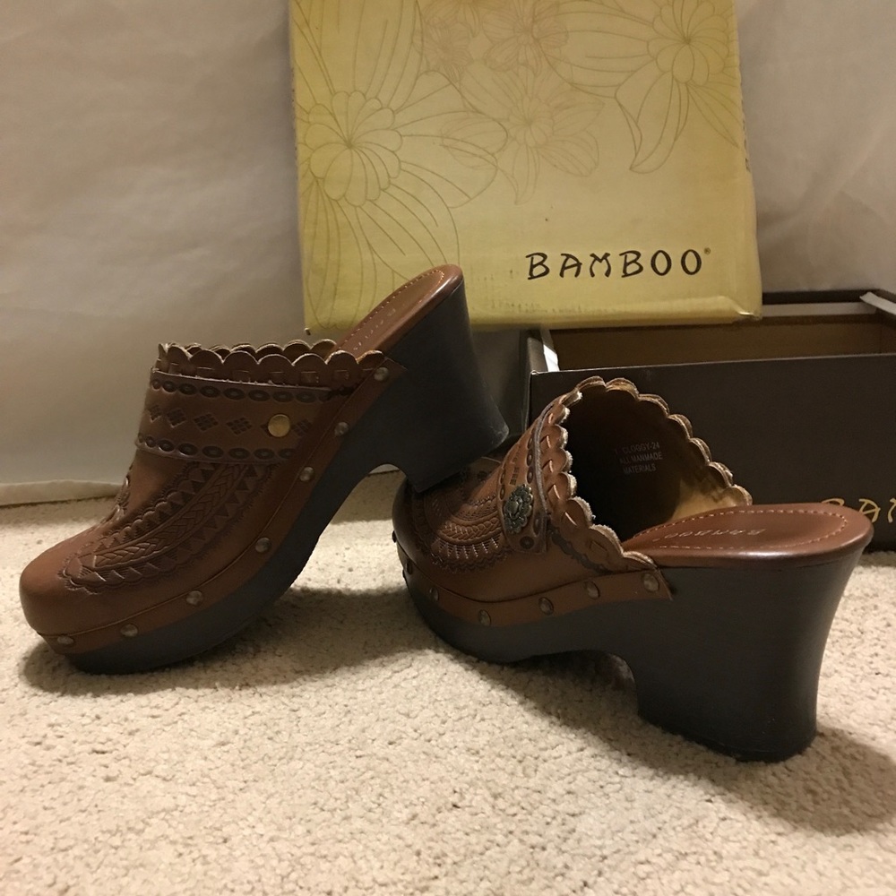 Bamboo Mules !Like New! Size 7 - Never Worn